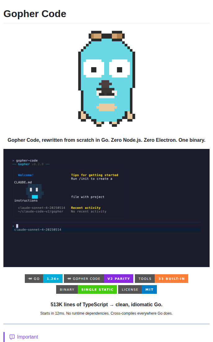 Projectbarks Gopher Code screenshot