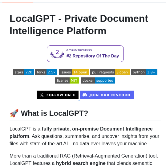 Promtengineer Localgpt screenshot