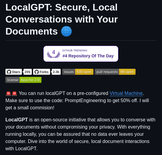 Promtengineer Localgpt screenshot