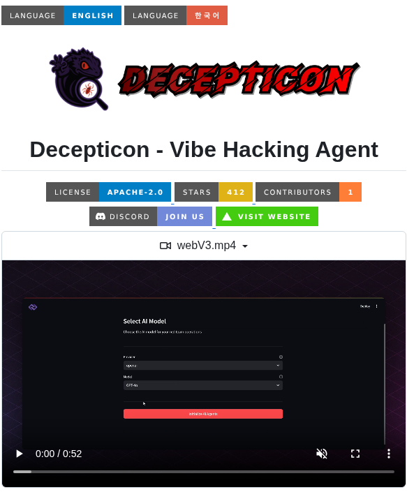 Purpleailab Decepticon screenshot