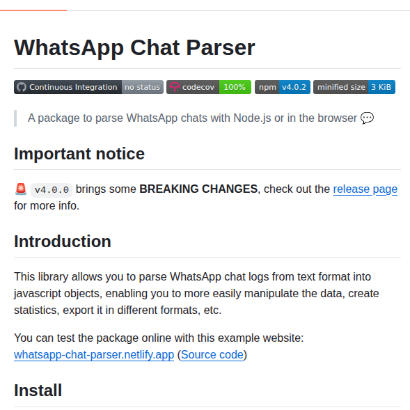 Pustur Whatsapp Chat Parser screenshot