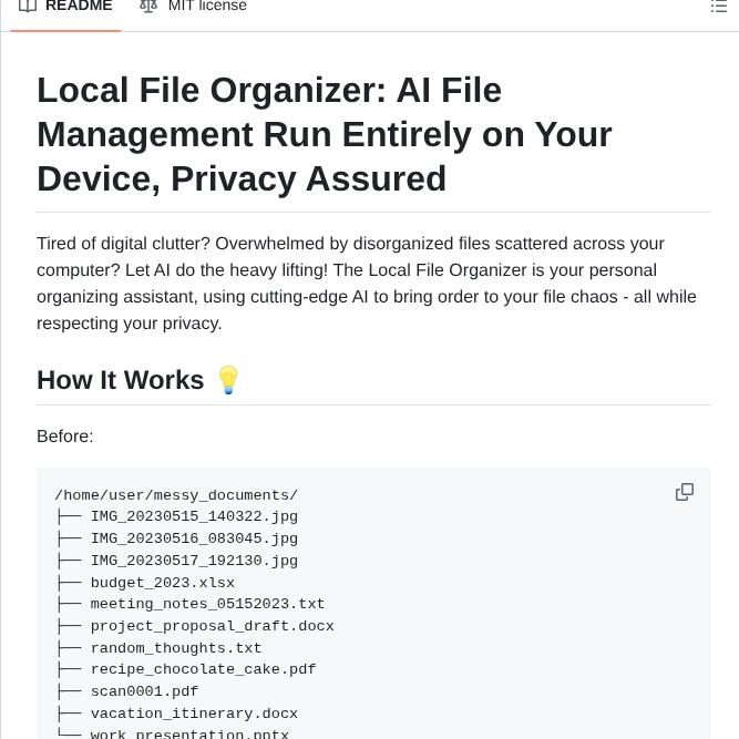 Qiuyannnn Local File Organizer screenshot