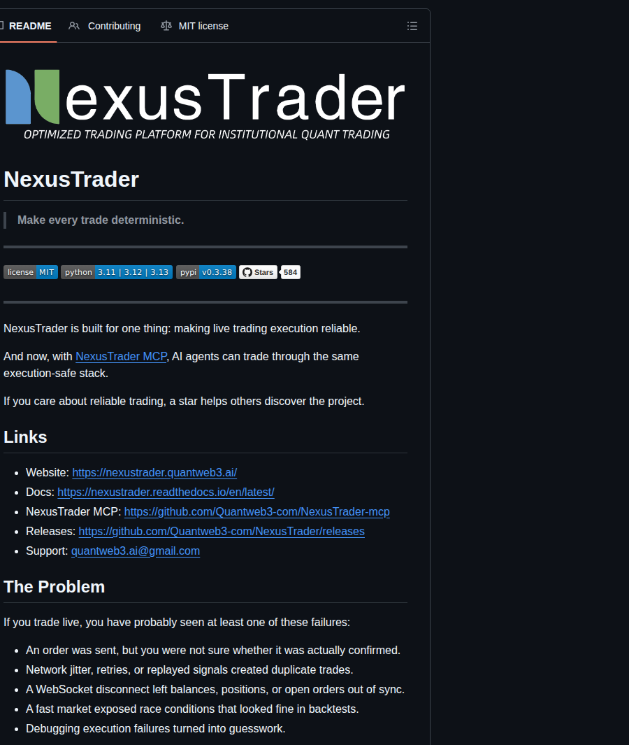Quantweb3 Com Nexustrader screenshot