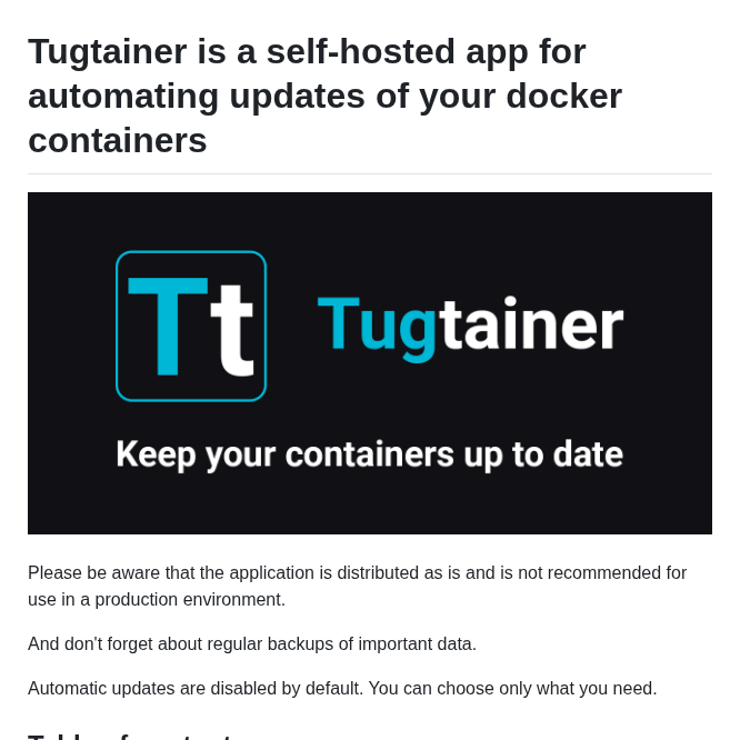 Quenary Tugtainer screenshot