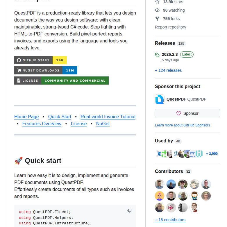 Questpdf Questpdf screenshot