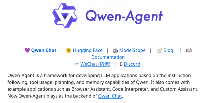 Qwenlm Qwen Agent screenshot