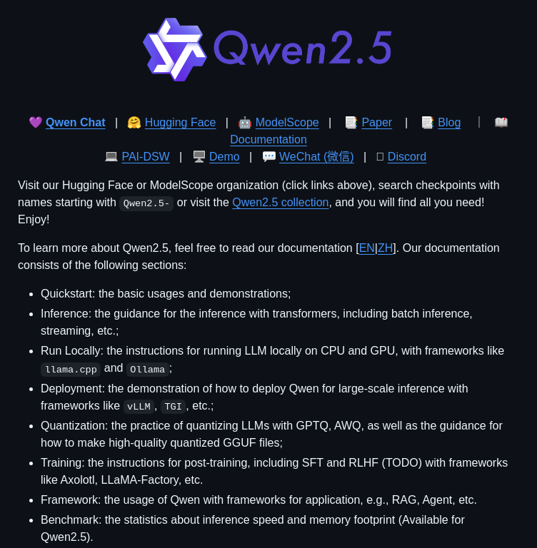 Qwenlm Qwen2.5 screenshot