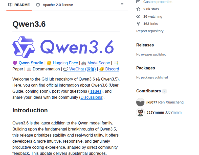 Qwenlm Qwen3.6 screenshot