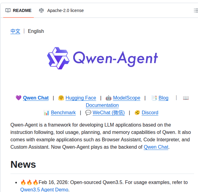Qwenlm Qwen Agent screenshot