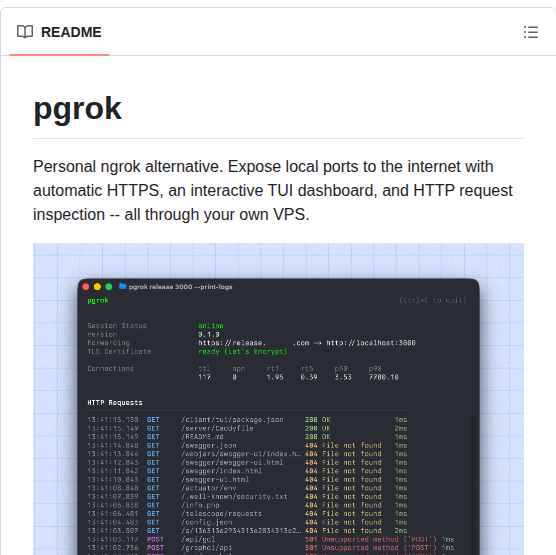 R44vc0rp Pgrok screenshot