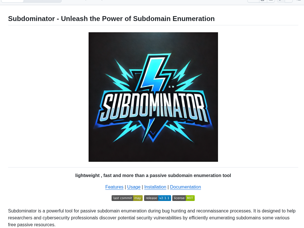 Revoltsecurities Subdominator screenshot