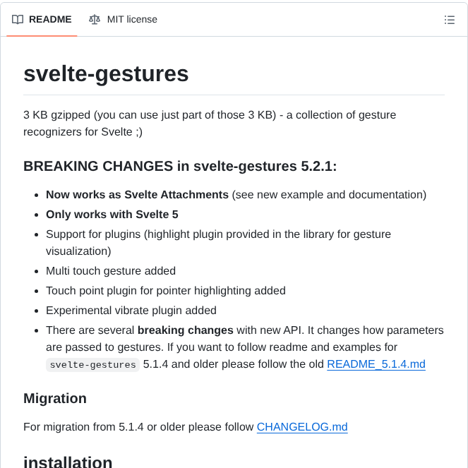 Rezi Svelte Gestures screenshot