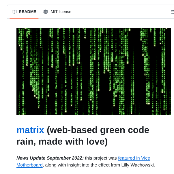 Rezmason Matrix screenshot
