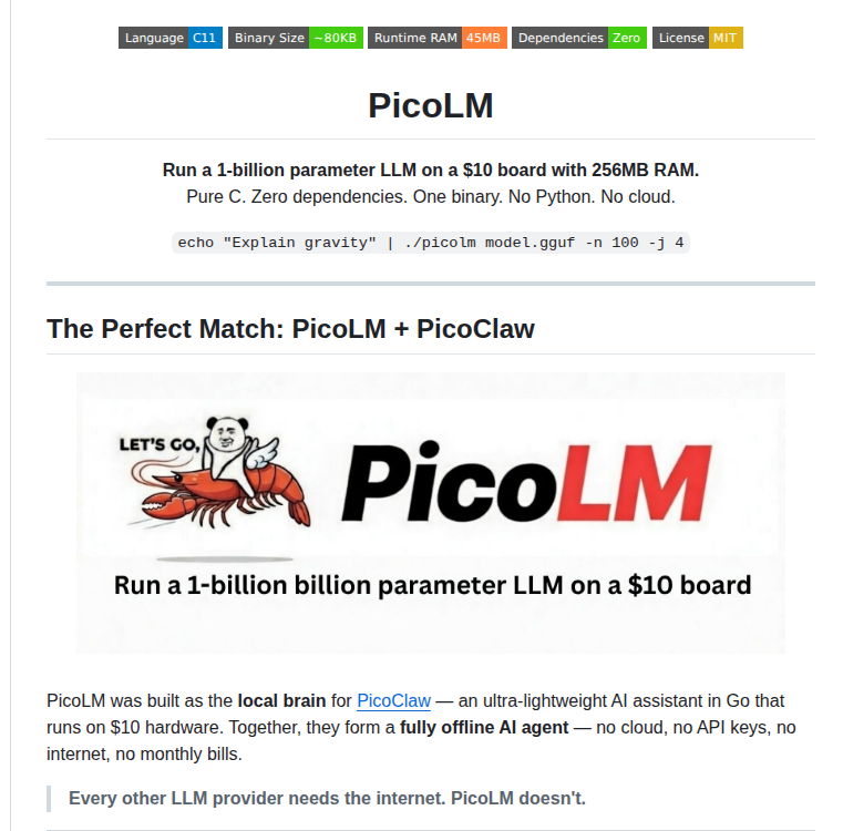 Rightnow Ai Picolm screenshot