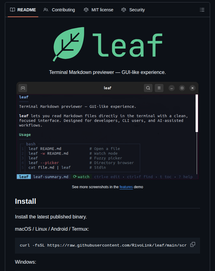 Rivolink Leaf screenshot