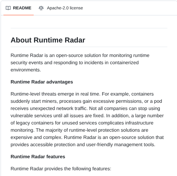 Runtime Radar Runtime Radar screenshot