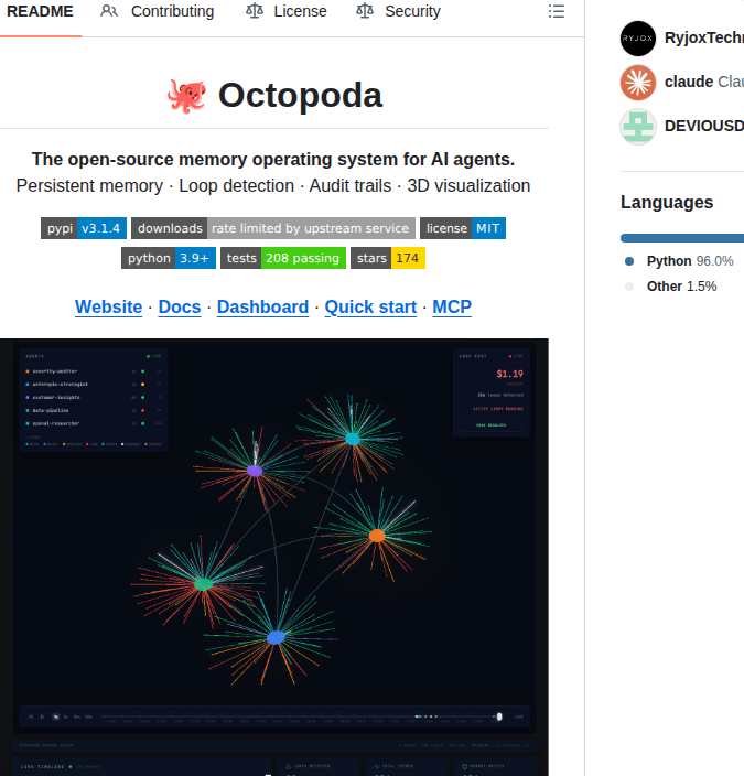 Ryjoxtechnologies Octopoda Os screenshot