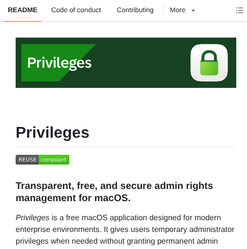 Sap Macos Enterprise Privileges screenshot
