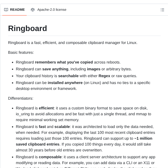 Supercilex Clipboard History screenshot