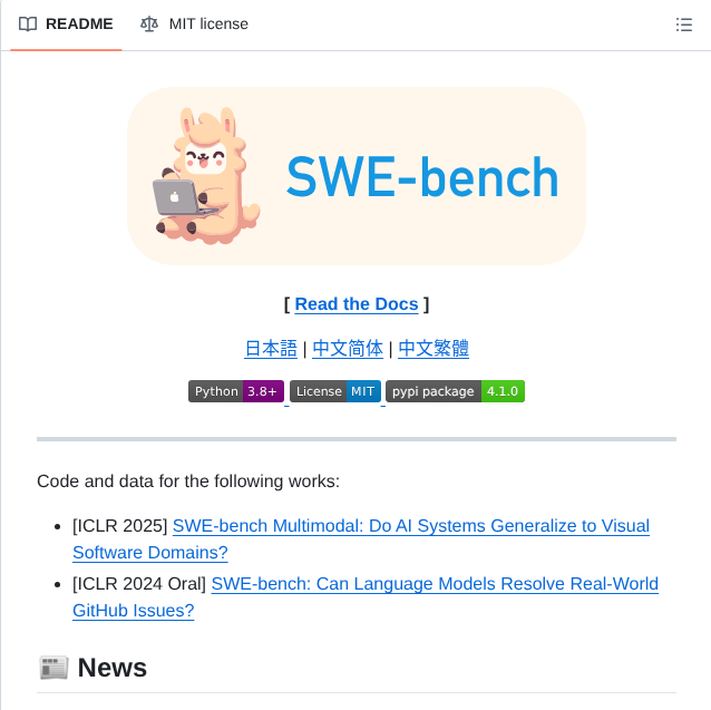 Swe Bench Swe Bench screenshot