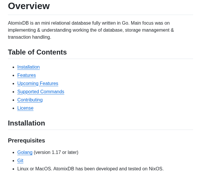 Sahilb315 Atomixdb screenshot