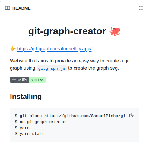 Samuelpinho Gitgraph Creator screenshot
