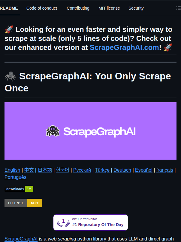 Scrapegraphai Scrapegraph Ai screenshot