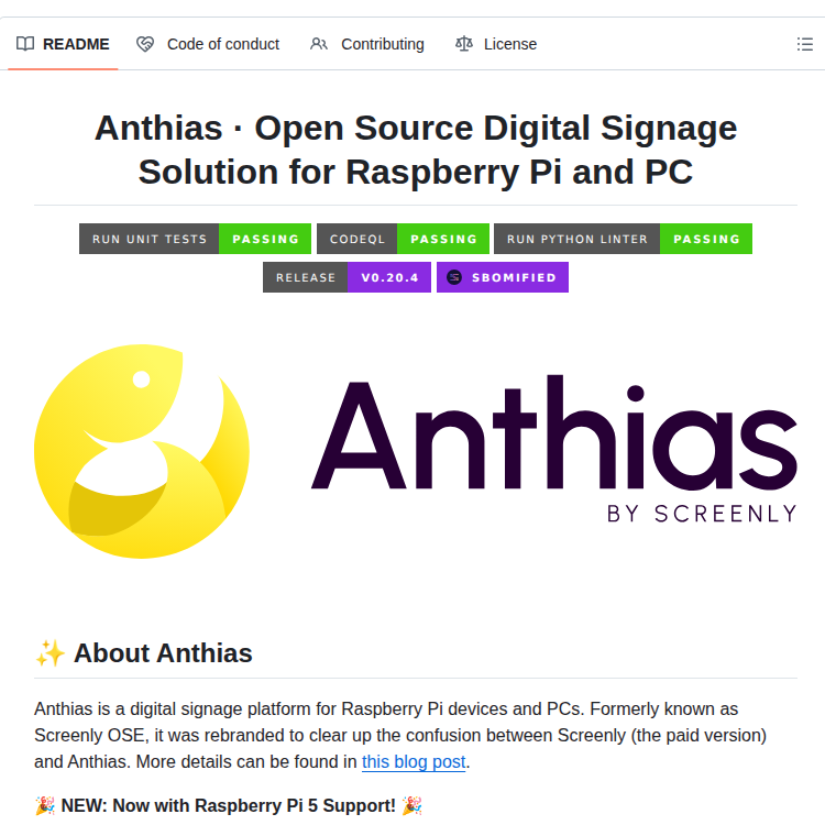 Screenly Anthias screenshot