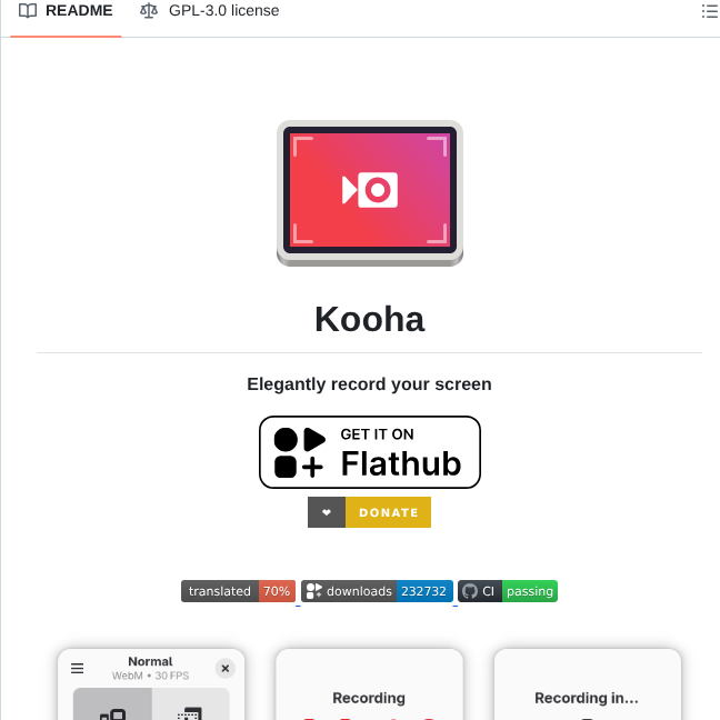 Seadve Kooha screenshot