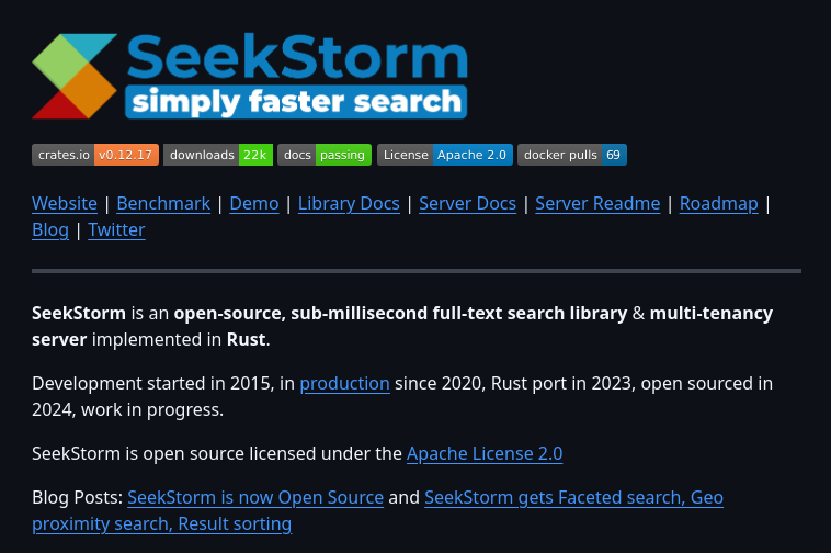 Seekstorm Seekstorm screenshot