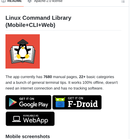 Simonschubert Linuxcommandlibrary screenshot