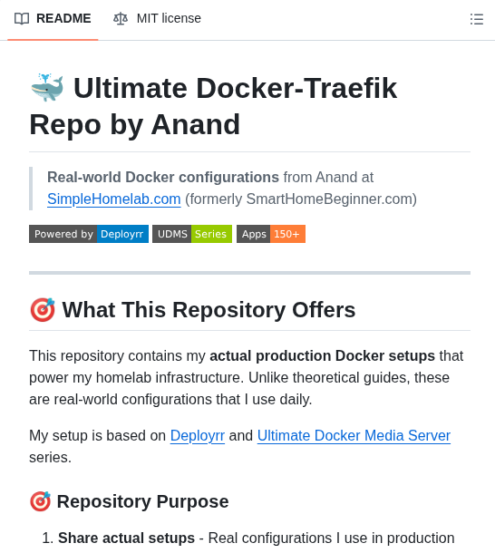 Simplehomelab Docker Traefik screenshot