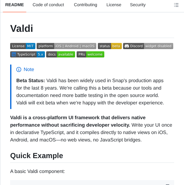 Snapchat Valdi screenshot