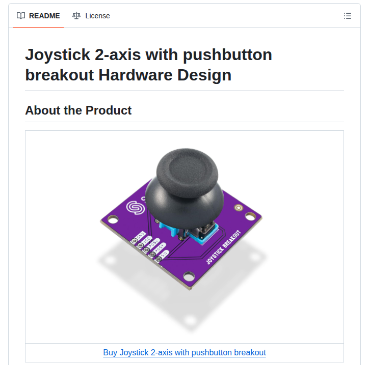 Solderedelectronics Joystick 2 Axis With Pushbutton Breakout Hardware Design screenshot