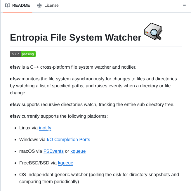 Spartanj Efsw screenshot