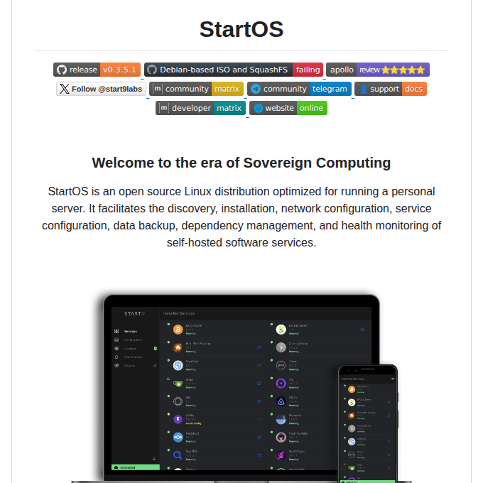 Start9labs Start Os screenshot