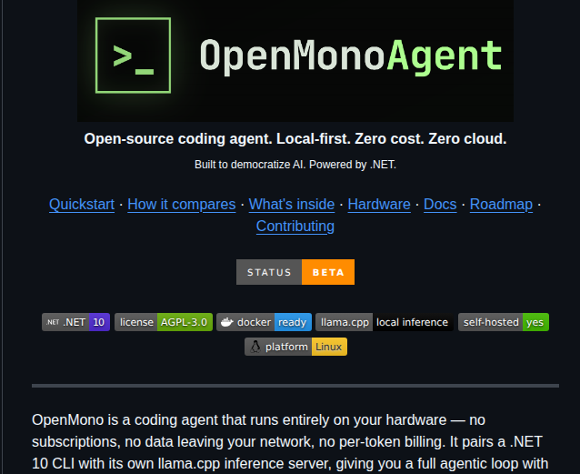 Startuphakk Openmonoagent.ai screenshot