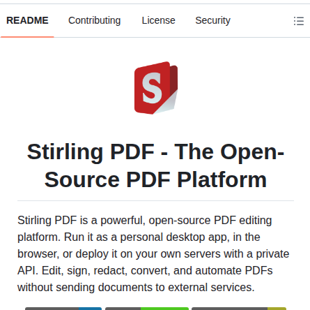 Stirling Tools Stirling Pdf screenshot