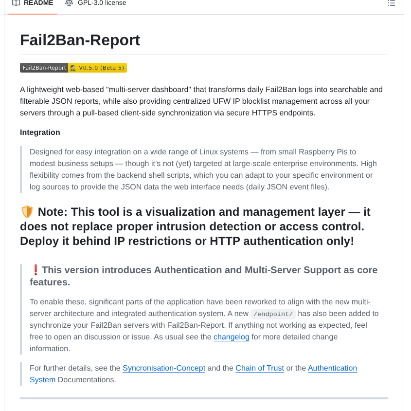 Sublexble Fail2ban Report screenshot