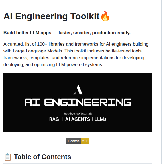 Sumanth077 Ai Engineering Toolkit screenshot