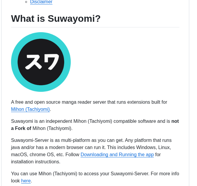 Suwayomi Suwayomi Server screenshot
