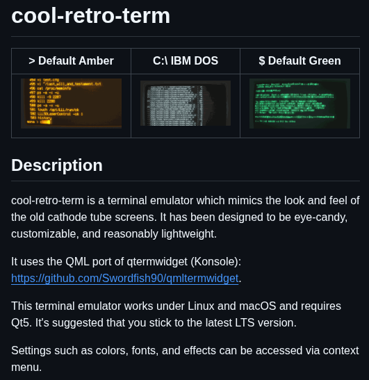 Swordfish90 Cool Retro Term screenshot
