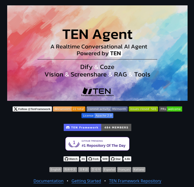 Ten Framework Ten Agent screenshot