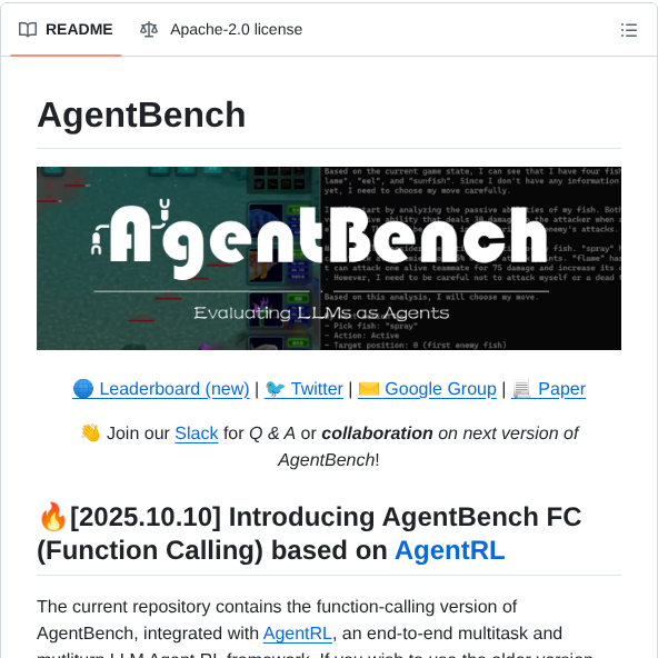 Thudm Agentbench screenshot