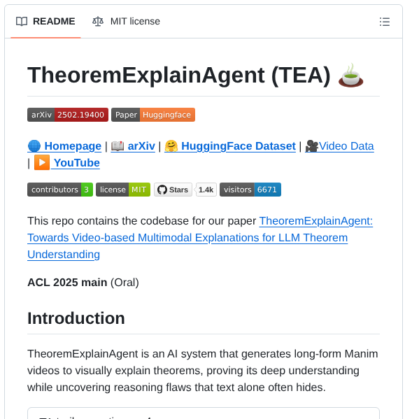 Tiger Ai Lab Theoremexplainagent screenshot