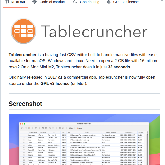 Tablecruncher Tablecruncher screenshot