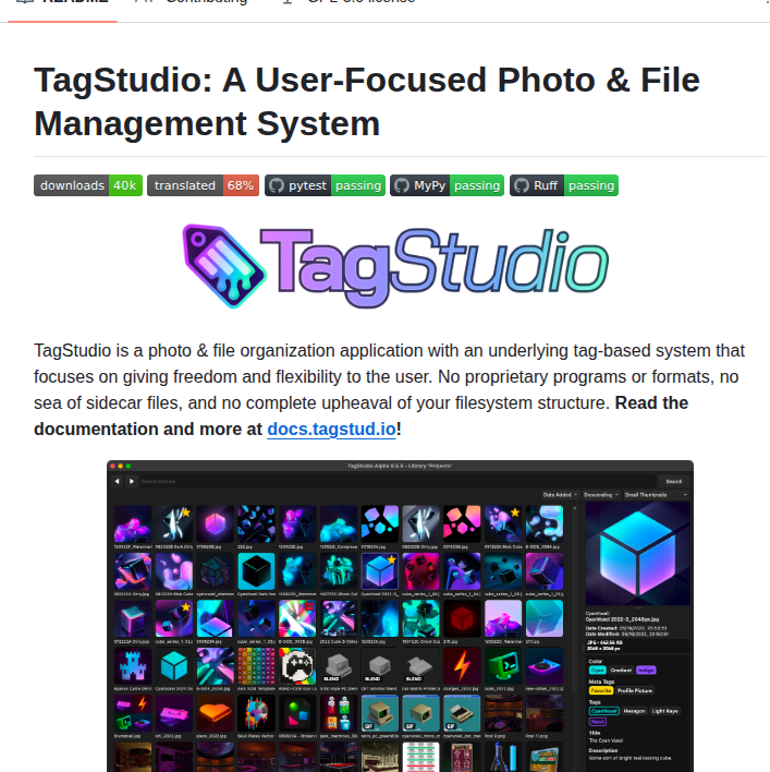 Tagstudiodev Tagstudio screenshot
