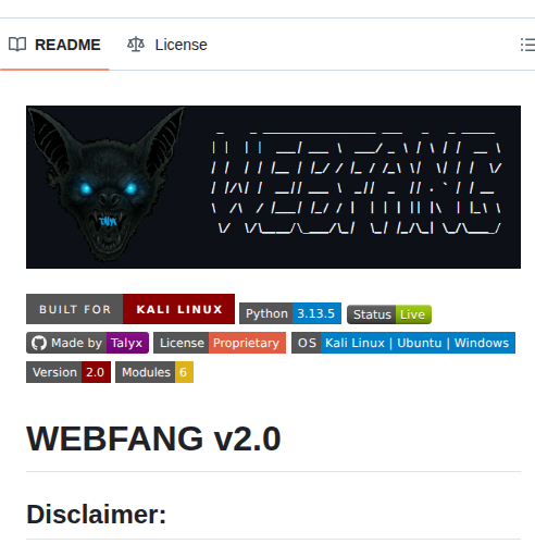 Talyx66 Webfang screenshot