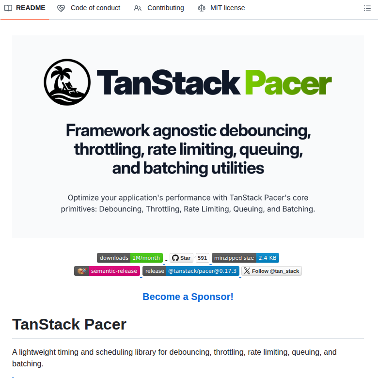 Tanstack Pacer screenshot
