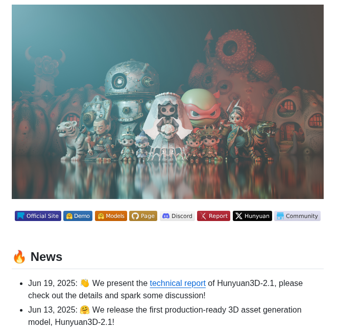 Tencent Hunyuan Hunyuan3d 2.1 screenshot